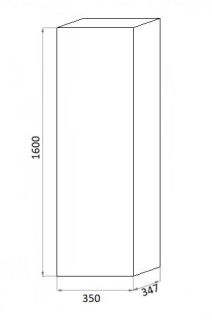 Пенал вертикальный Bettoserb Novel NVL000P (левый)