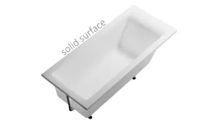 Ванна из искусственного камня Astra-Form Нейт 01010055+08010054 170x70 см с щелевым переливом донный клапан белый матовый