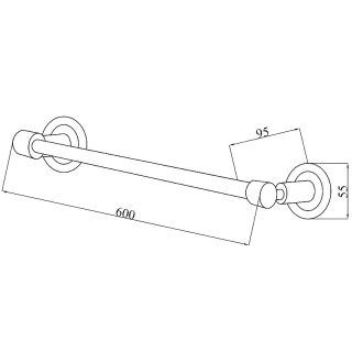 Полотенцедержатель Boheme Murano 10902-W-CR хром/белый