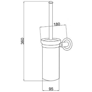 Ёршик для унитаза Boheme Murano 10913-CH-CR хром/шоколад