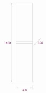 Пенал подвесной Onika Эвада 403079 30см белый