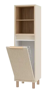 Шкаф - пенал Brevita Enfida 35 ENF-05035-020БК с бельевой корзиной универсальный бежевый