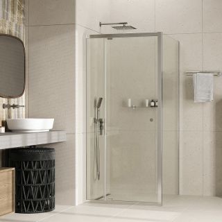 Душевой уголок WasserKRAFT Aula 90х80 11P20 профиль Хром стекло прозрачное