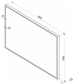 Зеркало с подсветкой Sintesi Armadio Cromo SIN-SPEC-ARMADIO-CROMO-80 80см хром