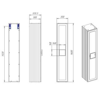 Шкаф-пенал La Fenice Cubo Bianco FNC-05-CUB-B-30 30 см