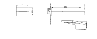 Верхний душ Boheme Fusion 419-B с каскадом чёрный