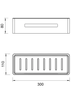 Полка WHITECROSS Ergo ER2280CR хром