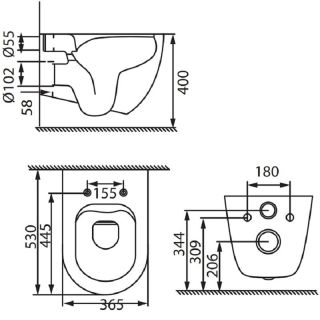 Подвесной унитаз Allen Brau Reality 4.32006.AN антрацит