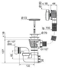 Слив-перелив  Jacob Delafon E6D159-CP 70 см