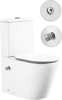 Унитаз-компакт SantiLine SL-5014SM-BD с функцией биде и встроенным смесителем белый