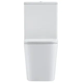 УНИТАЗ КОМПАКТ БЕЗОБОДКОВЫЙ «BLACK & WHITE» UNIVERSE 7703W БЕЛЫЙ С СИДЕНЬЕМ ДЮРОПЛАСТ С МИКРОЛИФТОМ БЕЛОЕ