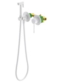 Гигиенический душ со смесителем Timo Saona 2339/16SM с защитой от ожогов белый матовый