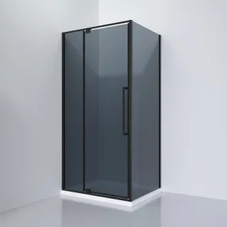 Душевой уголок Black&White Stellar Wind 8181000G 100x80 см профиль чёрный матовый стекло тонированное