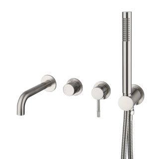 Встраиваемый смеситель для ванны Boheme Uno 464-3-NB брашированный никель