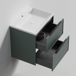 Тумба под раковину La Fenice Simpla FNC-01-SIM-C-100-2 Серо-зеленая 100 см