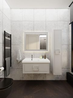 Тумба под раковину La Fenice Cubo FNC-01-CUB-C-90 Бежевая матовая 90 см