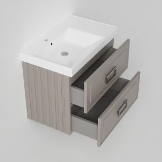 Тумба под раковину La Fenice Cubo FNC-01-CUB-C-80-2 бежевая 80 см