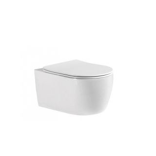 Подвесной унитаз Aquatek Европа AQ1106-00 с тонким сиденьем soft close белый