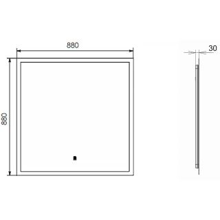 Зеркало  Comforty  Эдельвейс 00-00014242 88 см