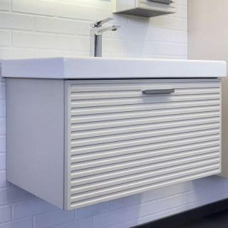 Тумба с раковиной Comforty Касабланка 00-00019529 80 см Серый шелк