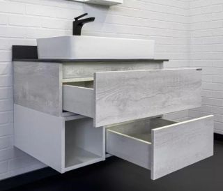 Тумба с раковиной Comforty Прага 00-00014831 75 см Дуб белый