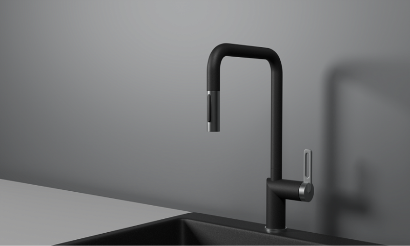 Смеситель для кухни Granula 8173, ШВАРЦ шварц