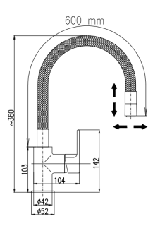 Смеситель для кухни Rav Slezak Colorado CO119.5/11 хром серый