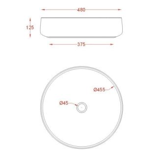Раковина ArtCeram Cognac COL004 01 34 белая 35 см