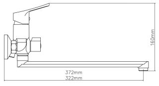 Смеситель для ванны ESKO Limassol LL31 хром