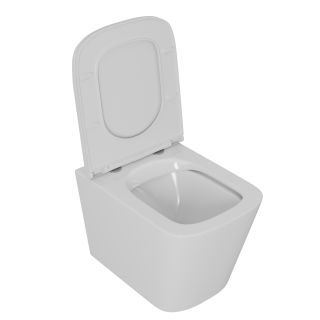 Унитаз подвесной DQ Quadro DT1516016 безободковый белый