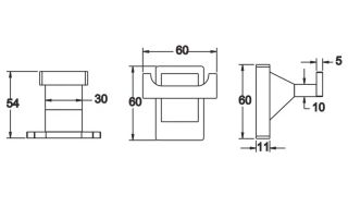Крючок для ванной комнаты двойной Rose RG1621H чёрный