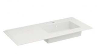 Раковина из искусственного мрамора правосторонняя 106х46х1,6 Solid surface CEZARES 50214 белый