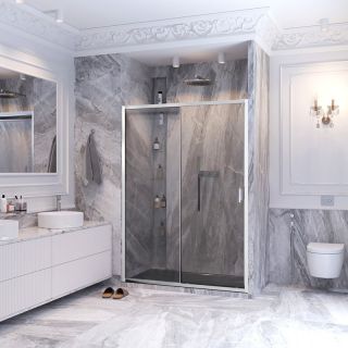 Душевая дверь Ambassador Forsa 17021117AX 110см хром/прозрачное