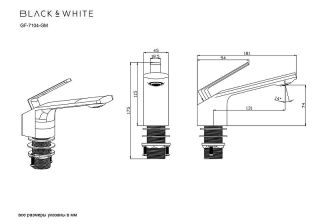 Смеситель для раковины Black&White Gravity 7104MB чёрный матовый