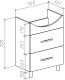 Тумба под раковину Bellezza Анкона 60см белый 00000006130