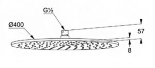 Верхний душ Kludi A-QA чёрный матовый 6434087-00
