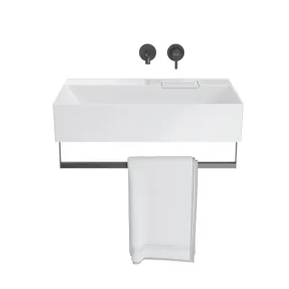 Полотенцедержатель Kerama Marazzi Logica LO.trl.70\BLK.M 70 см с крепежом чёрный матовый