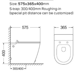 Унитаз приставной SantiLine SL-5030 безободковый с импульсной системой смыва белый