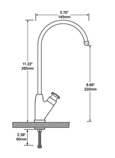 Кран для питьевой воды Gappo G1052-50 хром