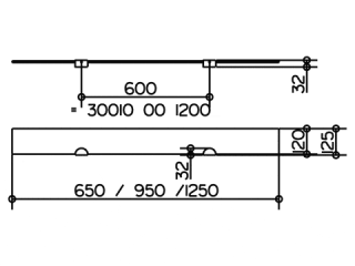 Полочка из кристаллина Keuco 30010005600 матовая