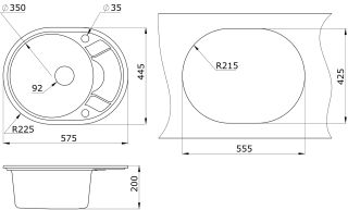 Мойка кухонная Granula GR-5802 графит