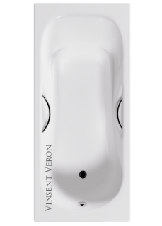 Ванна чугунная Vinsent Veron Aura VAU1707542H 170x75см с отверстиями для ручек