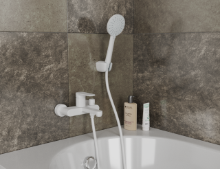 Смеситель для ванны с душем DQ Bayern.F?rth DA1523208 белый