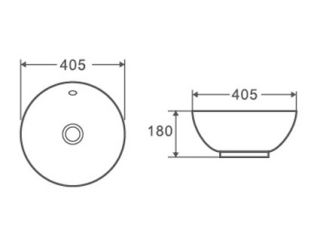 Раковина накладная DQ Matrix DT1390516 40см белый
