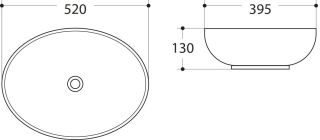 Раковина Art&Max 52см белый AM-78166