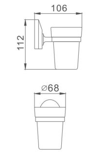 Стакан для ванной комнаты Haiba HB1606 хром