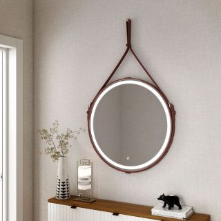 Зеркало с подсветкой Art&Max Milan 80см коричневый AM-Mil-800-DS-F-Brown