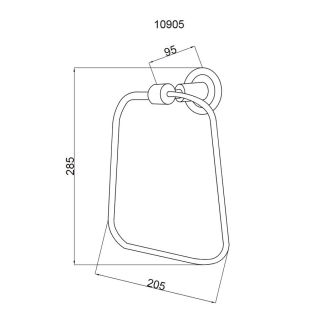 Полотенцедержатель Boheme Murano Crystal хром 10905-CRST-CH