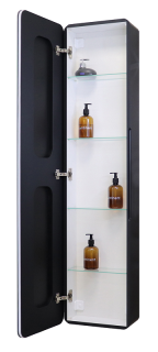 Зеркало-шкаф с подсветкой Continent Eltoro Black МВК112 36см чёрный