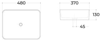 Раковина Sintesi SIN-LVB-APP-401 50см белый